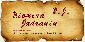 Miomira Jadranin vizit kartica